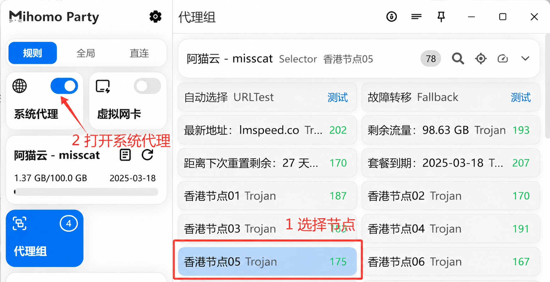 enable system proxy